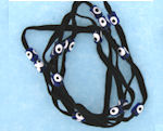 Evil Eye 11465 bracelet Black with dark blue eyes