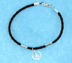Peace Sign bracelet Black