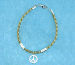 Peace Sign bracelet Bronze
