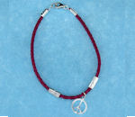 Peace Sign bracelet Purple