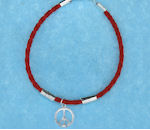 Peace Sign bracelet Red