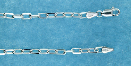 sterling silver 4mm marina chain necklace 2MCH023