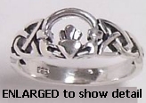 45AT413 sterling silver claddagh ring