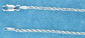 sterling silver 2mm rope chain