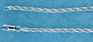 sterling silver 2.75mm rope chain