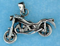 sterling silver motorcycle pendant