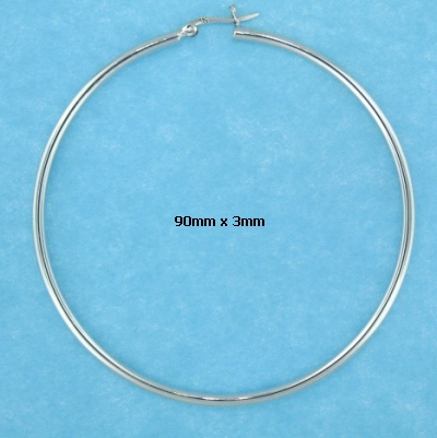 sterling silver hoop earring style 83ah090