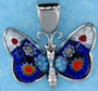 sterling silver butterfly pendant 8AP187d9