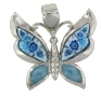 sterling silver butterfly pendant 8AP376ltb