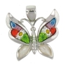 sterling silver butterfly pendant 8AP376mlt