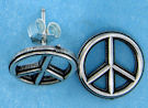 sterling silver peace sign earrings 92AEA354