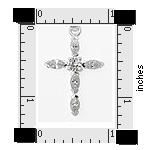 sterling silver cross pendant 95az064