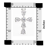 sterling silver cross pendant 95az065