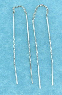 threader earrings enlarged view