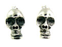 sterling silver skull earrings A706-2521