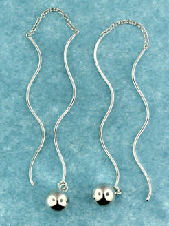 threader earrings enlarged view