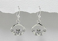 sterling silver wire Claddagh earring style A767-78