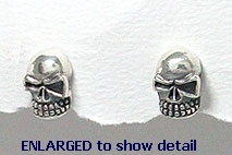 model A768-076 skull earrings enlarged view