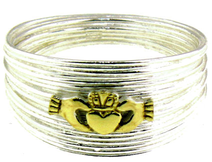A986-732 sterling silver claddagh ring