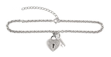 sterling silver anklet AAB029