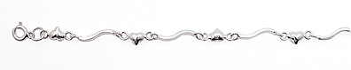 sterling silver anklet AAB115
