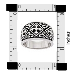 Sterling Silver cross band ring AAR006