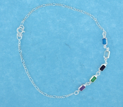 sterling silver mixed cz AASS1010