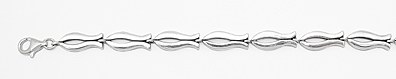sterling silver fish bracelet ABC016