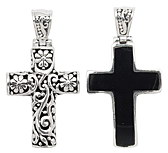 sterling silver cross pendant ABC1015