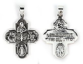 thumbnail interactive-video image 1 of Ornate Silver Cross Pendant – Religious Costume Necklace For Monk, Priest, Or Nun Costume By Smiffy's 1 of 6
