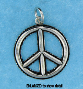 ABC1052 Peace Sign Pendant ENLARGED
