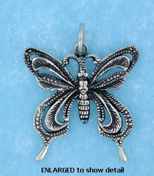 model ABC514 butterfly pendant enlarged view