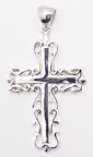 sterling silver cross pendant ABC607