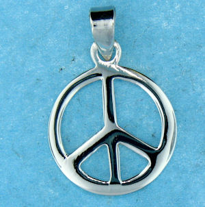 model ABC706-4123 peace sign pendant enlarged view