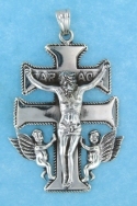 sterling silver caravaca cross pendant ABC714