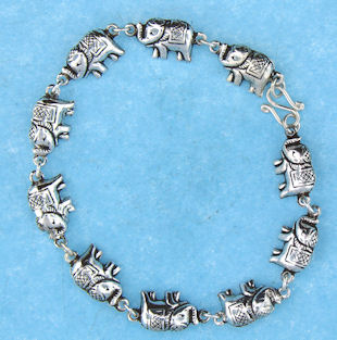 sterling silver charm bracelet ABCA0060