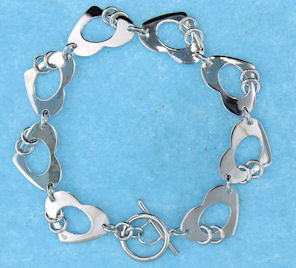 sterling silver charm bracelet ABCA032