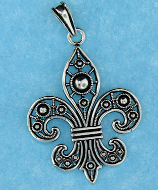 ABCP1056 Fleur De Lis Pendant ENLARGED