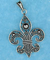 sterling silver Fleur De Lis pendant