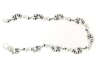 sterling silver elephant bracelet ABE202-5