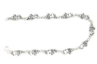 sterling silver elephant bracelet ABE706-3537