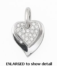 ABZ272 cz heart pendant