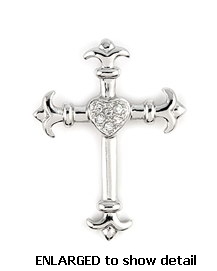 ABZ616 cz cross necklace