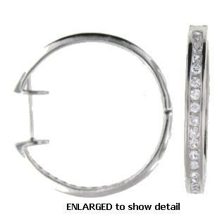 ACHH0032 cz hoop earrings