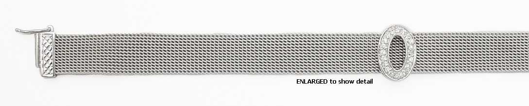 stainless steel mesh oval bracelet