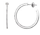 sterling silver cz hoop earring style ACZ274