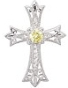 sterling silver cross pendant ACZ347