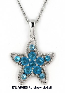 ACZ427 CZ star necklace