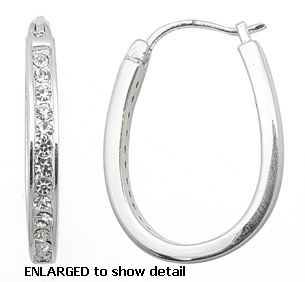 ACZ562 cz hoop earring