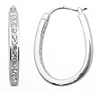 sterling silver cz hoop earring style ACZ562